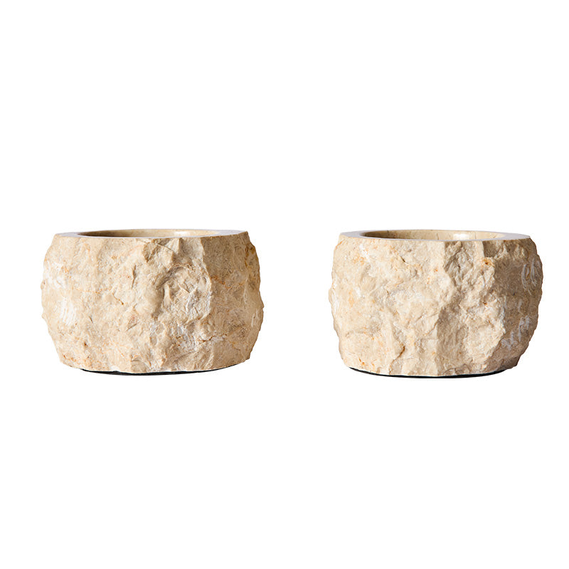 Batu lysestage, stor - Creme